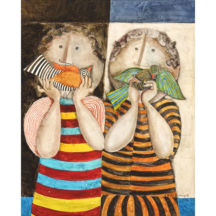 Graciela Rodo Boulanger ''Oiseaux'' (Birds) 1977 Oil