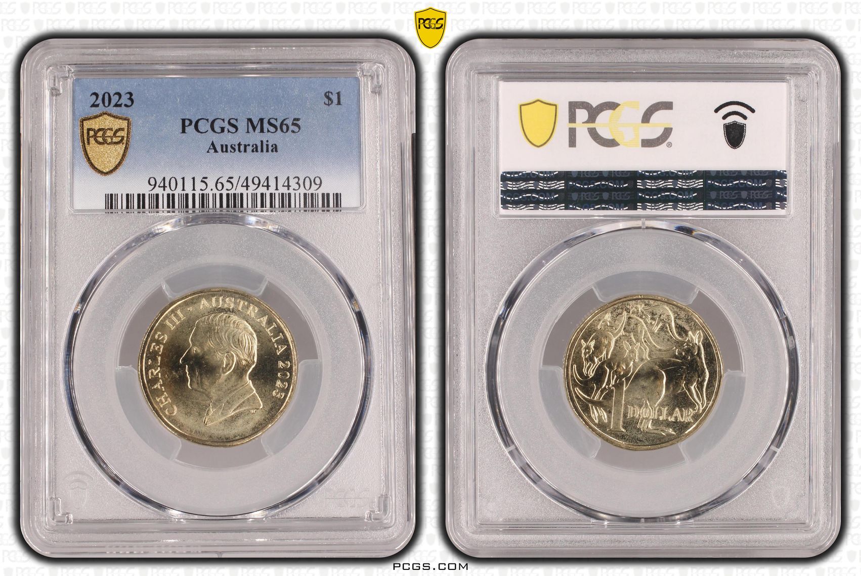 384 · One Dollar, 2023, PCGS MS65
