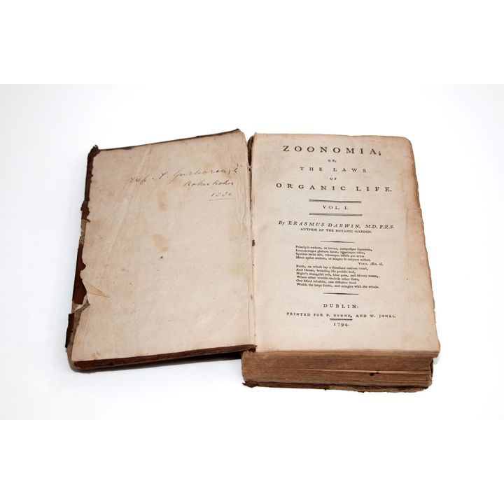 DARWIN, ERASMUS  [Volume 1] - Zoonomia of The Laws of Organic Life.