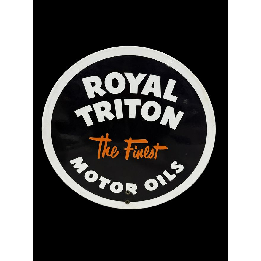 Royal Triton The Finest Motor Oils Can Rack Sign SSP