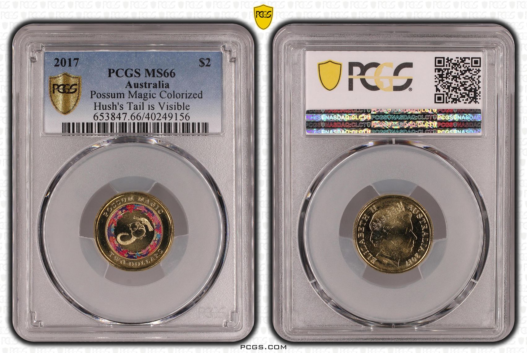 Possum Magic - Hush's Tail is Visible , Two Dollar, 2017, PCGS MS66