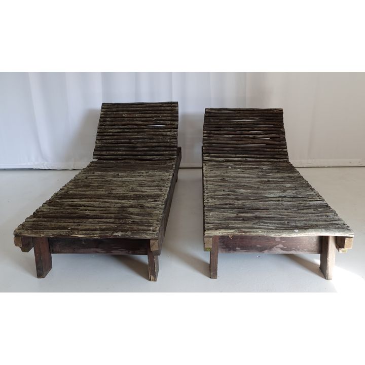 PAIR OF LOUNGERS