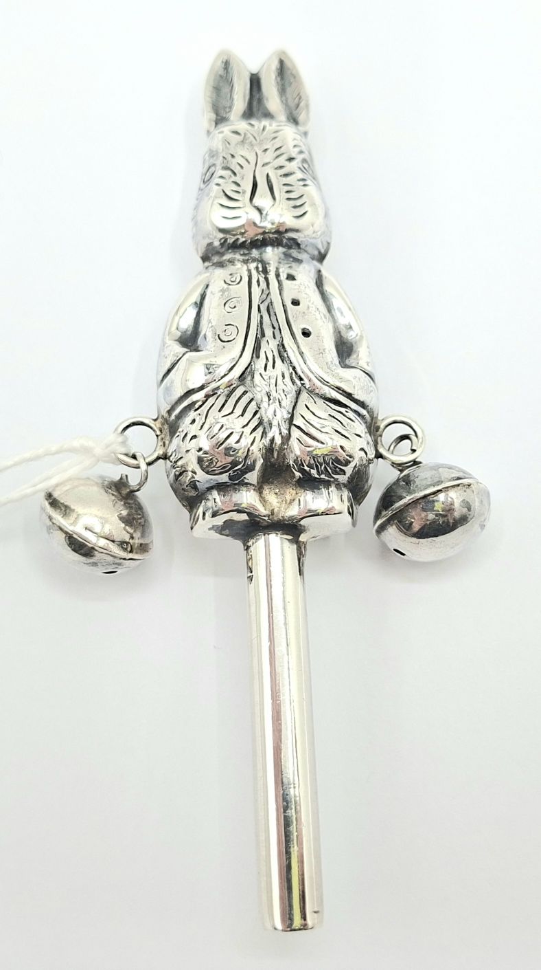 925 Sterling Silver Baby Rattle
