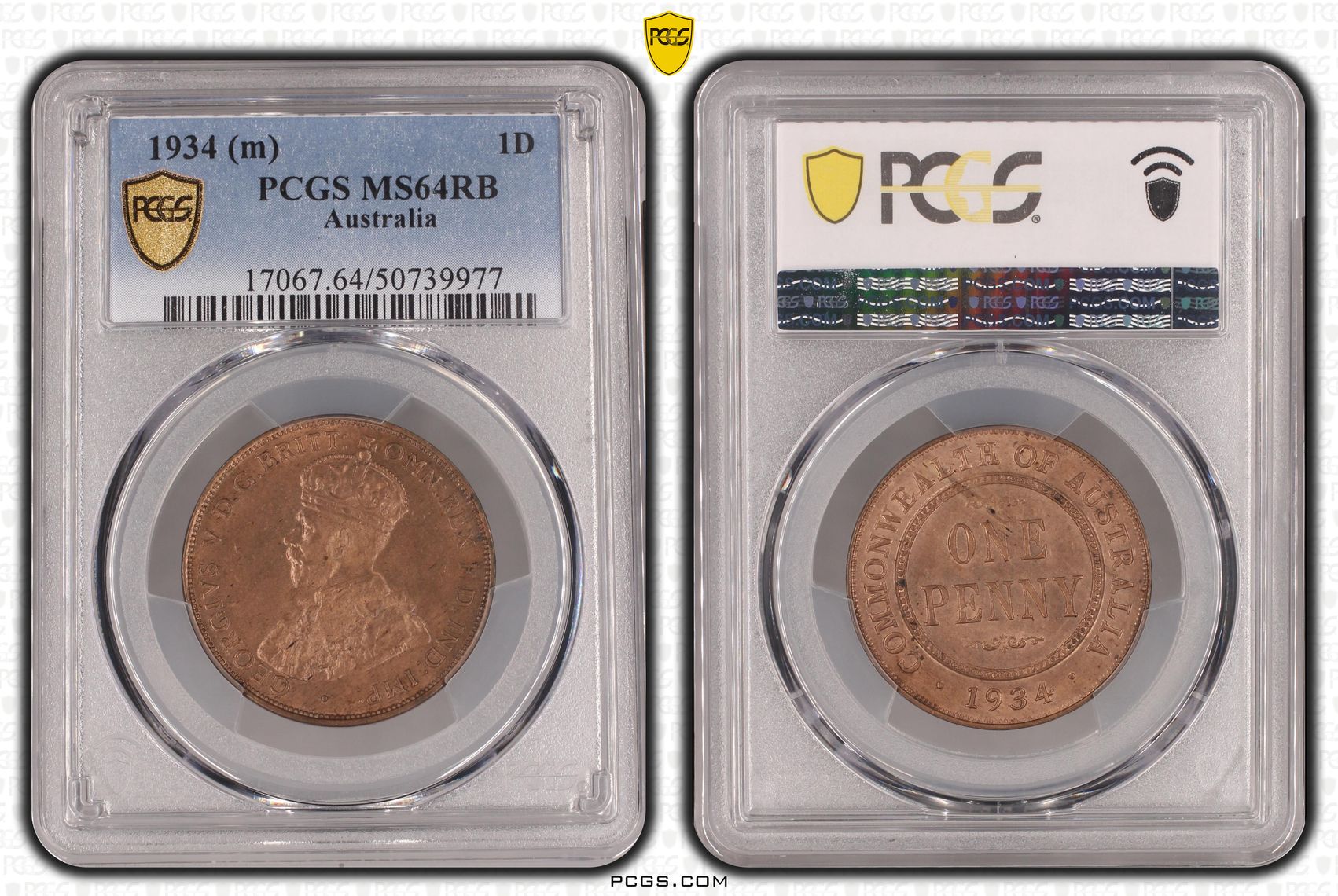 Penny, 1934, PCGS MS64RB