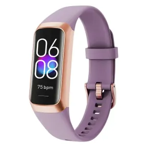 Letsfit EW1 Smart Watch Gold Pink Case with Light Purple Band | DEFECTIVE