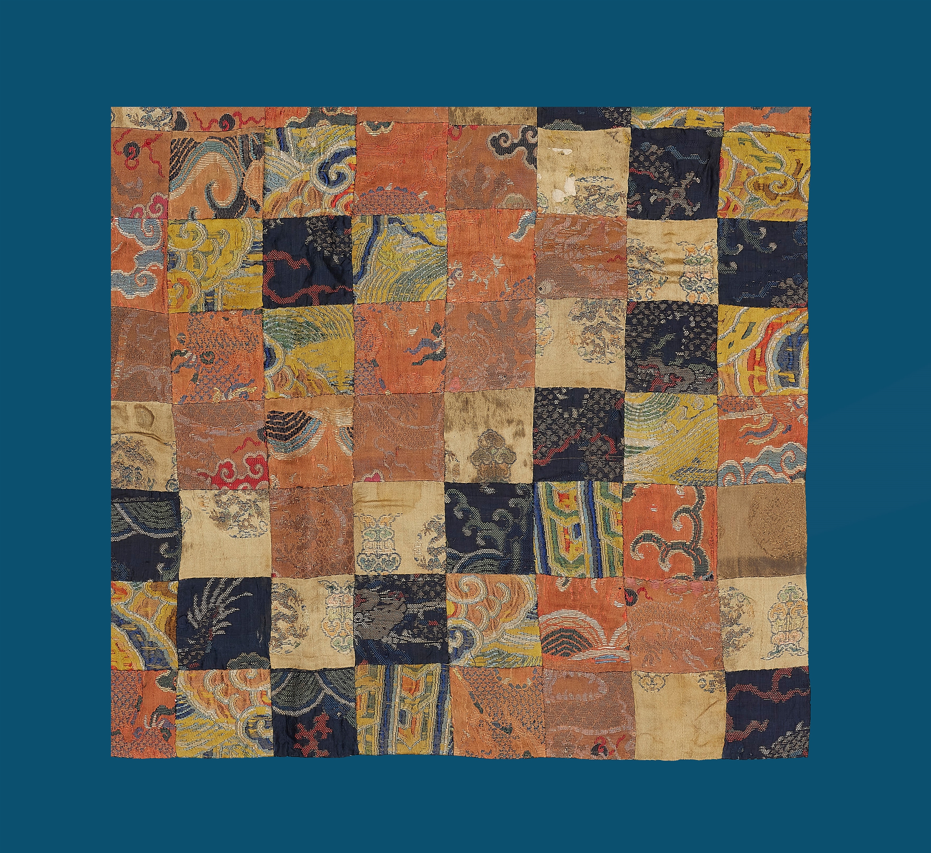 A group of five textiles for the Tibetan market. Qing dynasty (1644-1911)