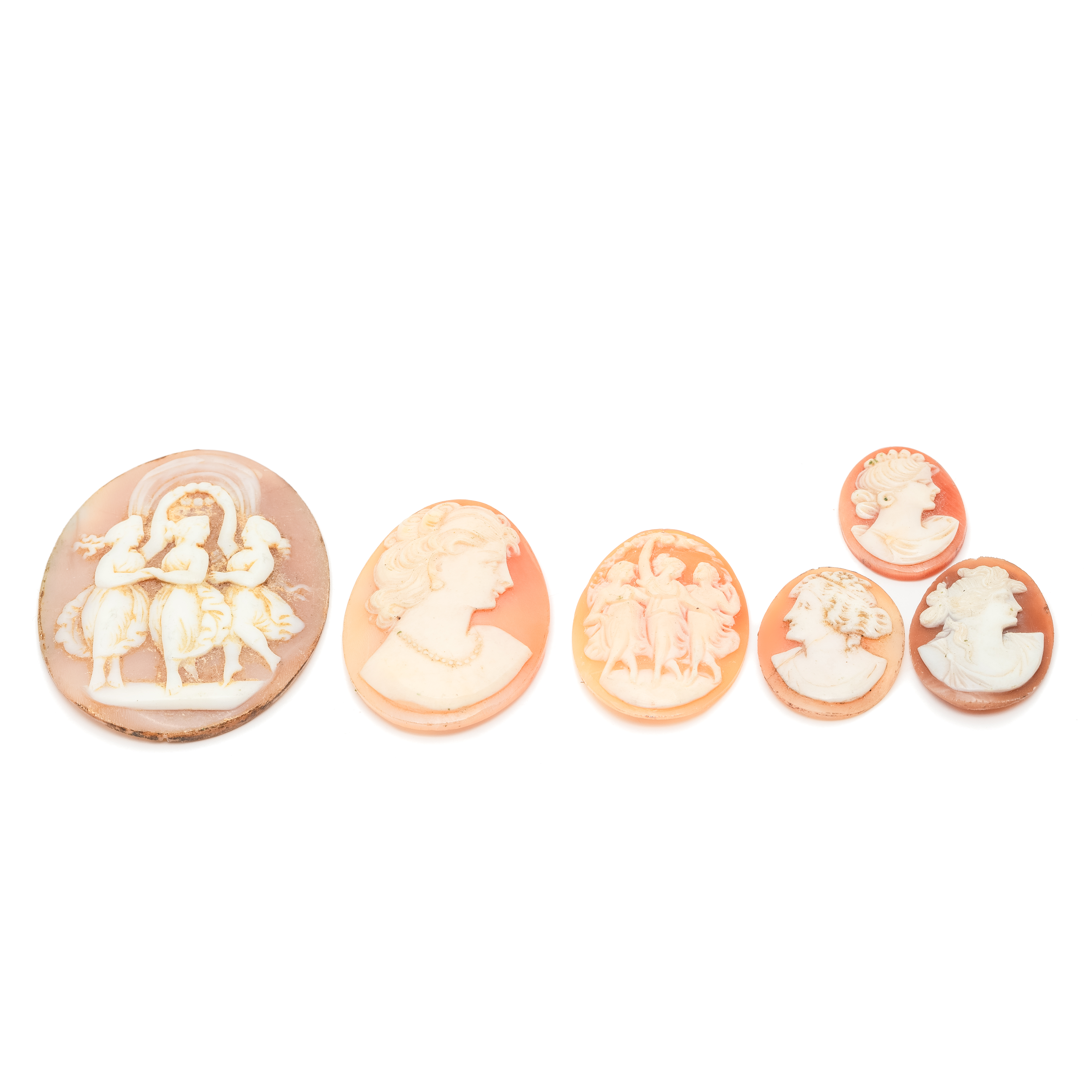 173 · Six Vintage Antique Cameos