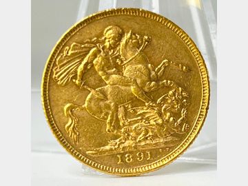 1891 VICTORIA JUBILEE HEAD SYDNEY MINT GOLD SOVEREIGN
