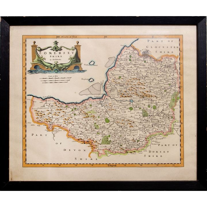 Great Britain, Map of Somersetshire, Robert Morden,