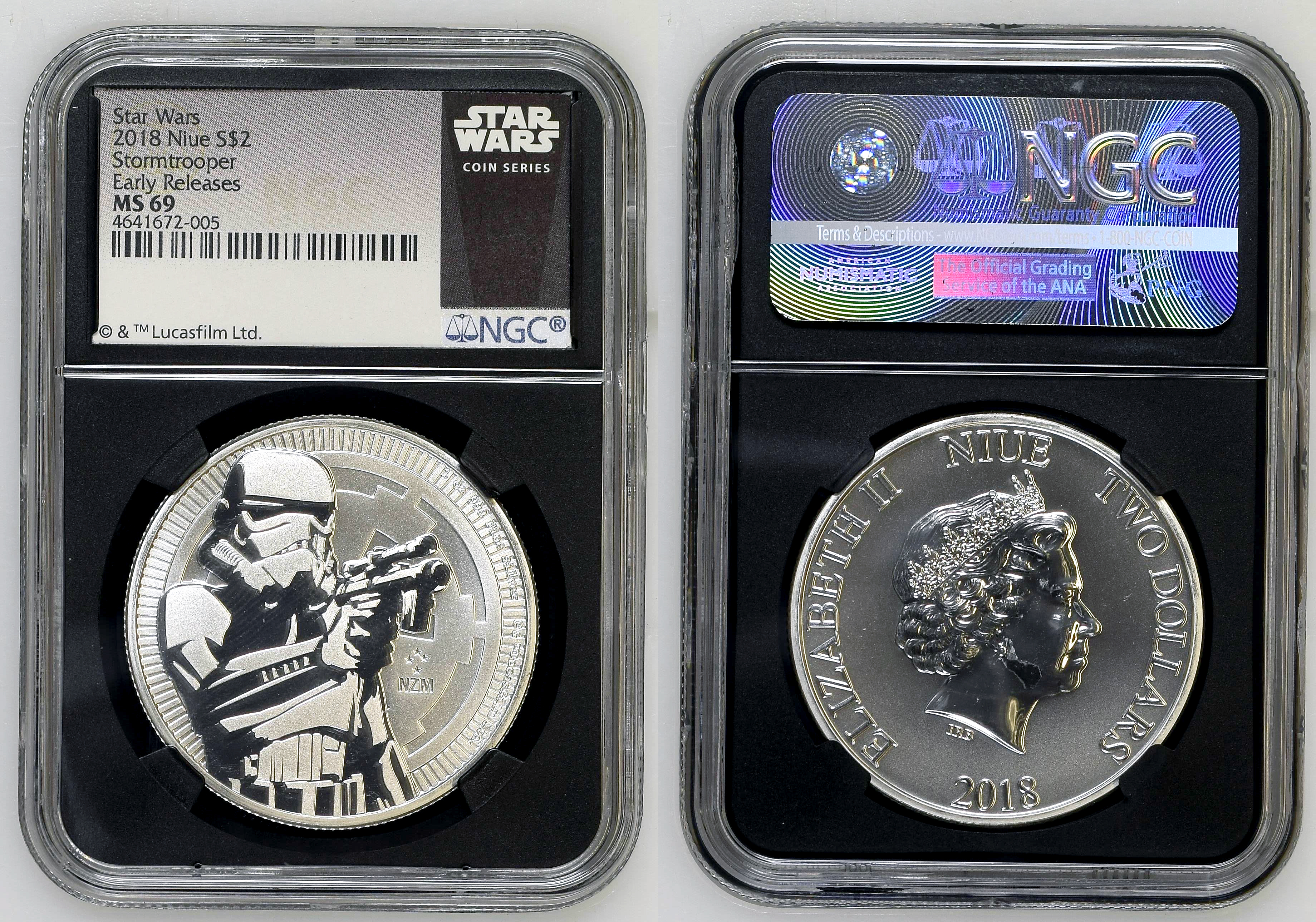 Niue, Stormtrooper, Two Dollar, 2018, NGC MS 69