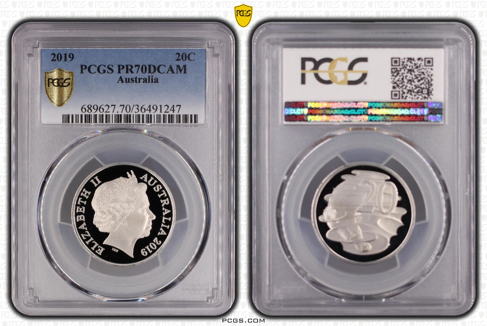 Twenty Cent, 2019, PCGS PR70DCAM