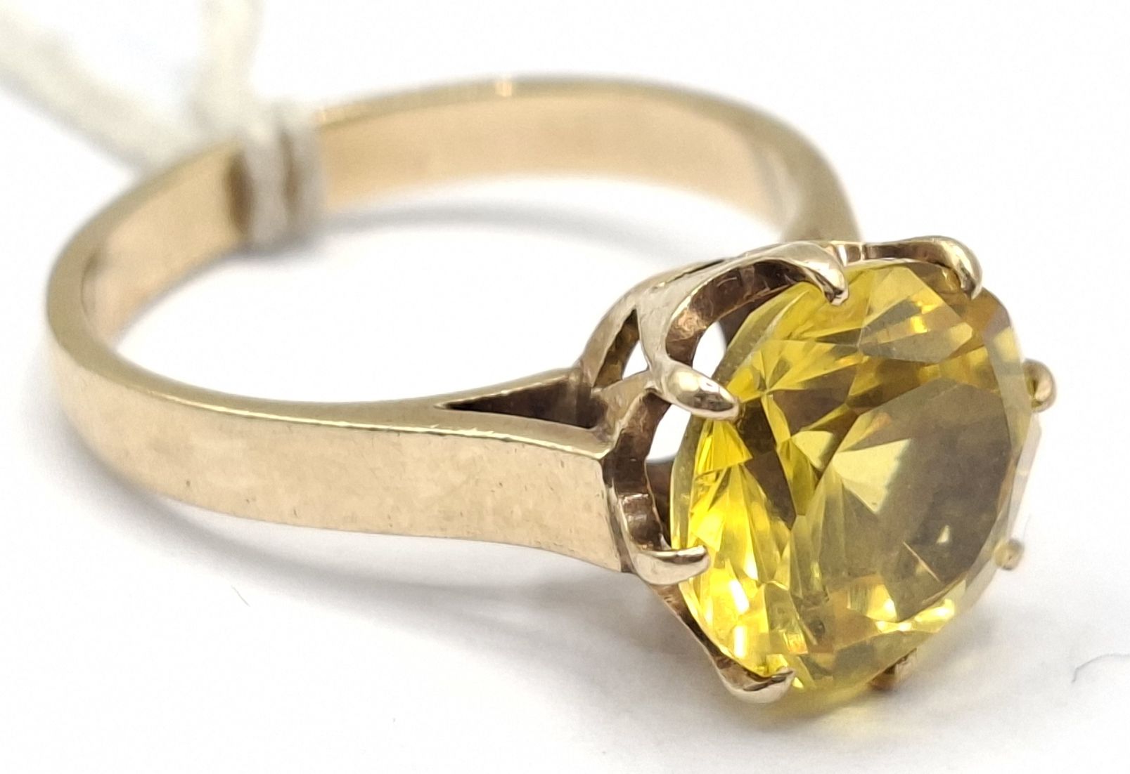 1017 · 9CT YELLOW GOLD AND LEMON PASTE RING