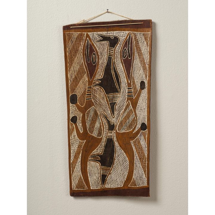 Aboriginal Artist Unknown 'Lizard Dreaming in Arnheim Land Style with Rarrk Pattern'