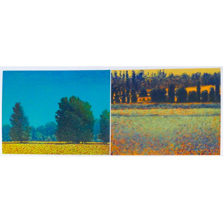 2pc Hayes Tree Landscape Lithographs. S/N, loose, unframed.