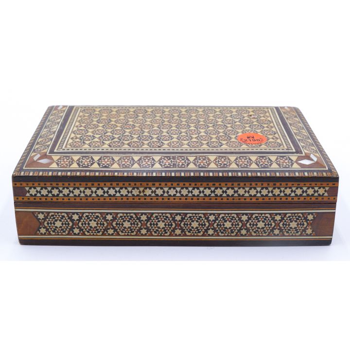 Persian Khatam Inlay Wood Box 8''