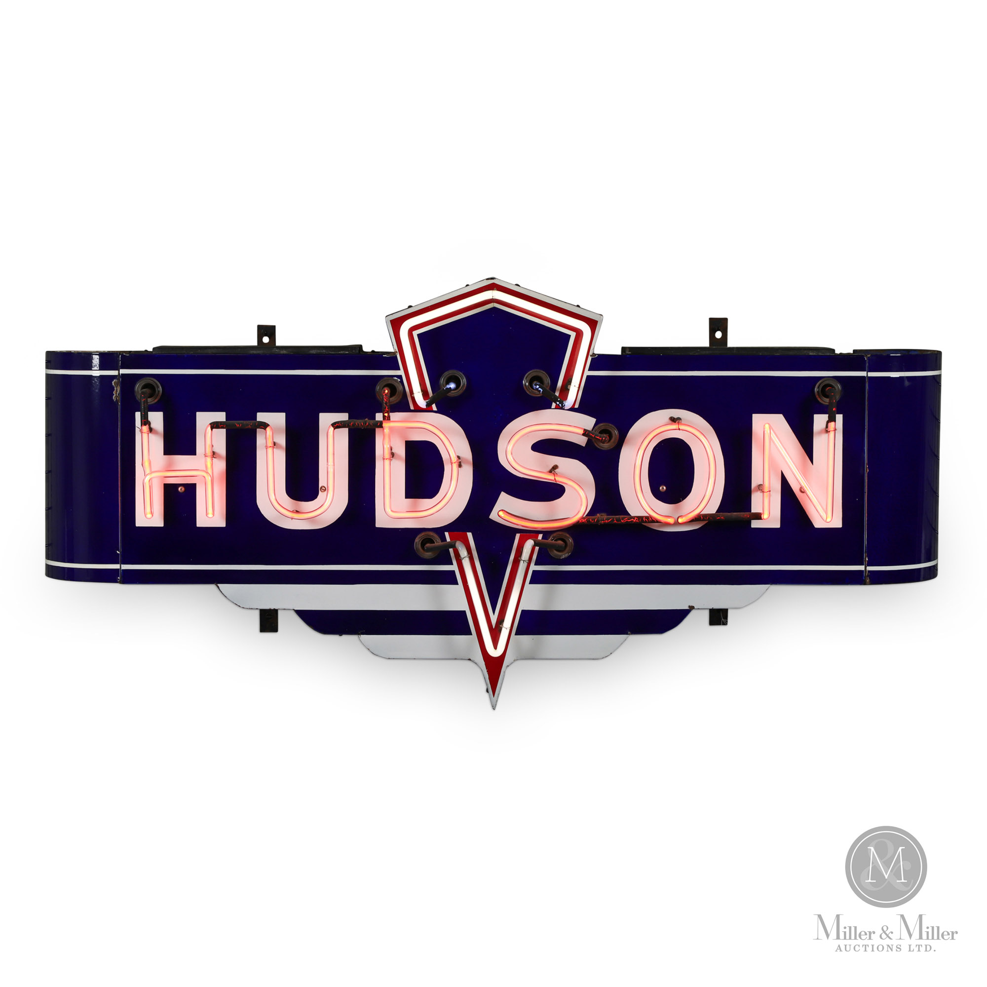 Hudson Automobiles Neon Dealer Sign | Miller & Miller Auctions Ltd