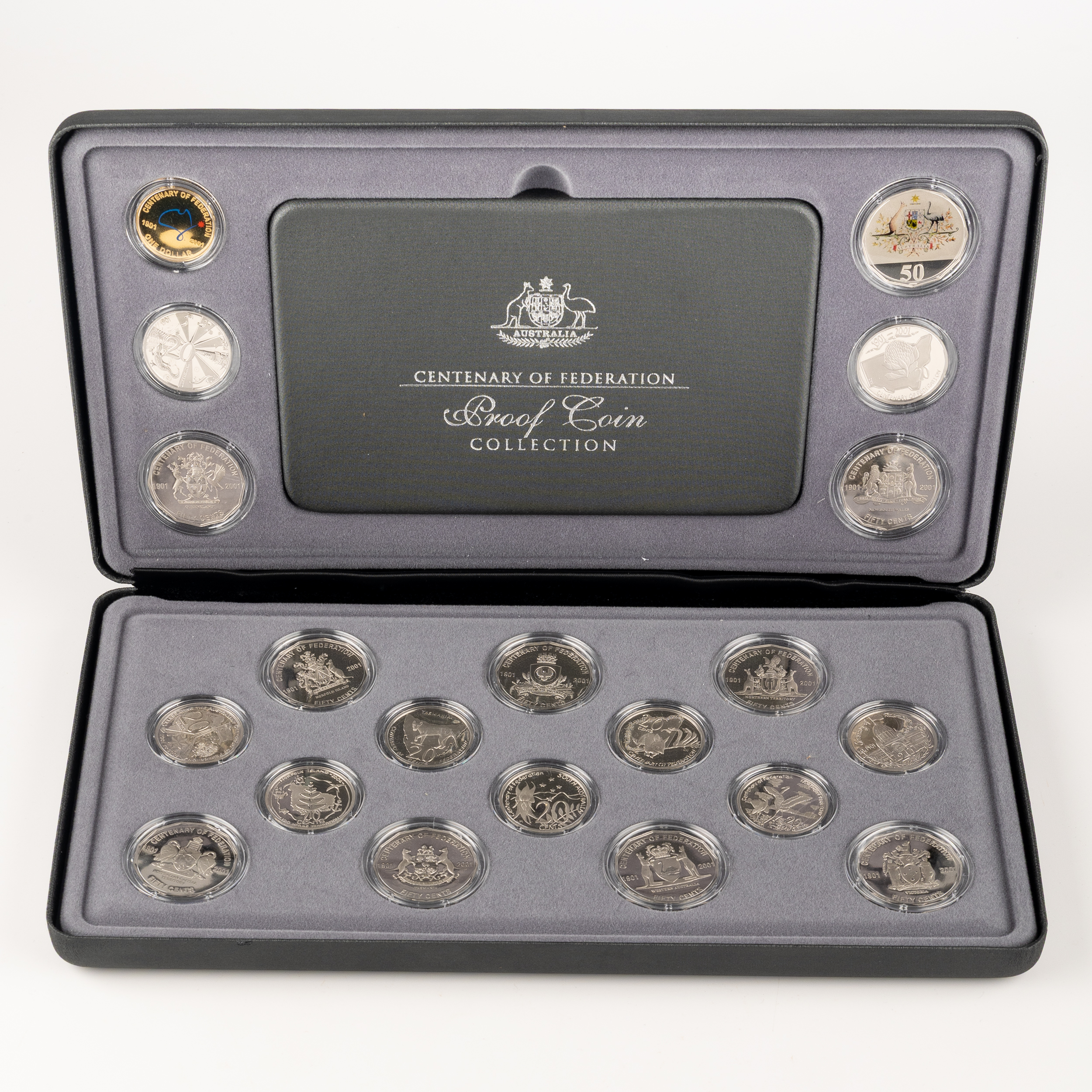 Elizabeth II, RAM- Centenary of Federation Proof Collection, Fifty Cents, 2001, FDC
