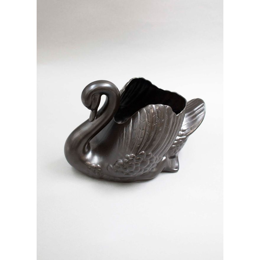 Crown Lynn Potteries - Large black swan