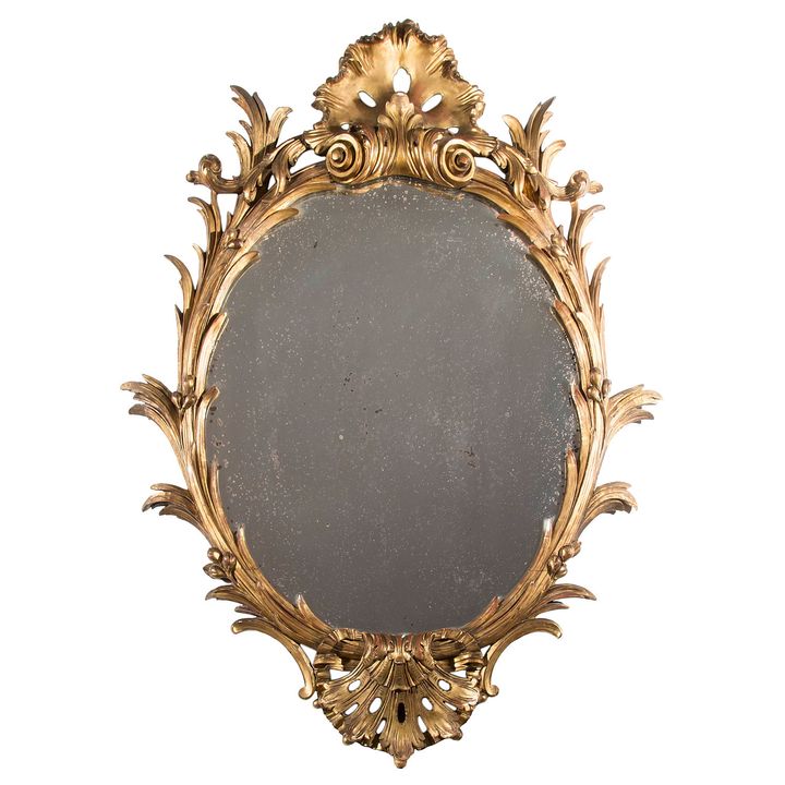 A late 19th century George III rococo style mirror