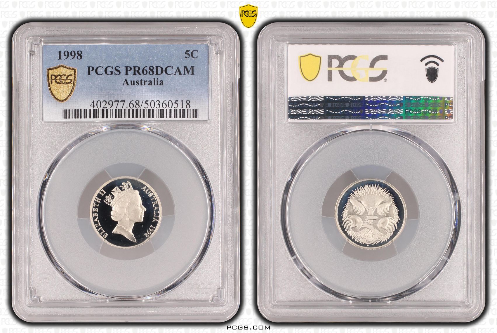 Five Cent, 1998, PCGS PR68DCAM