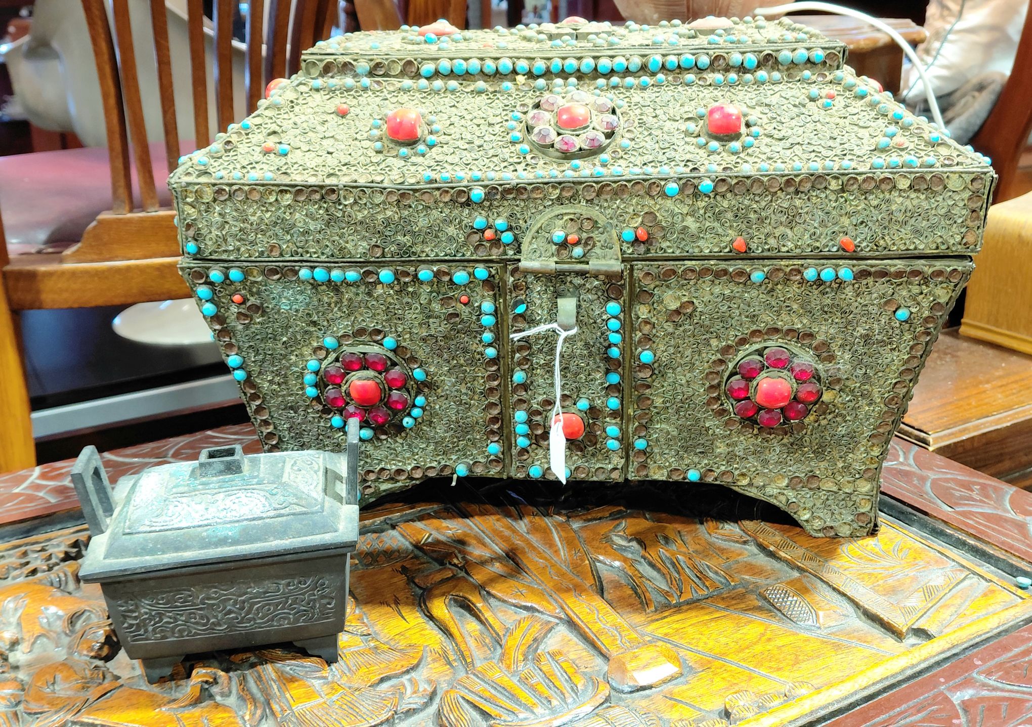 163 · ANTIQUE INDIAN CHEST