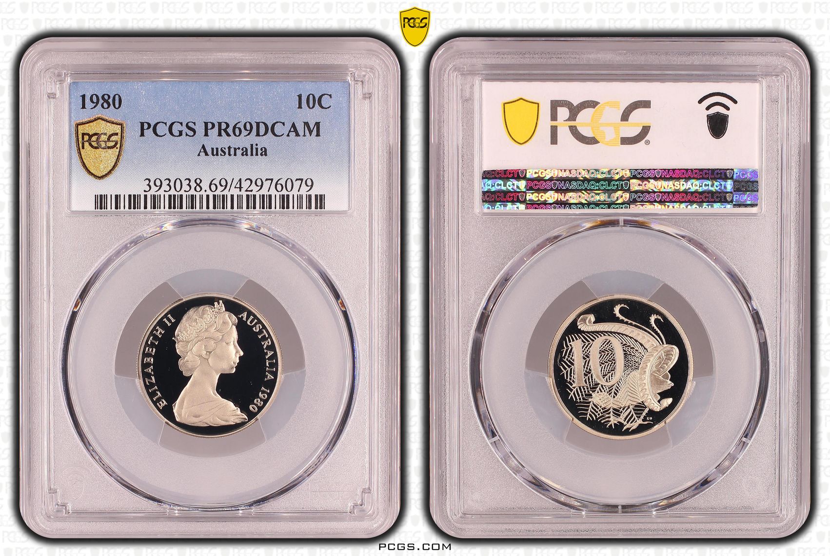 , Ten Cent, 1980, Pcgs Pr69dcam