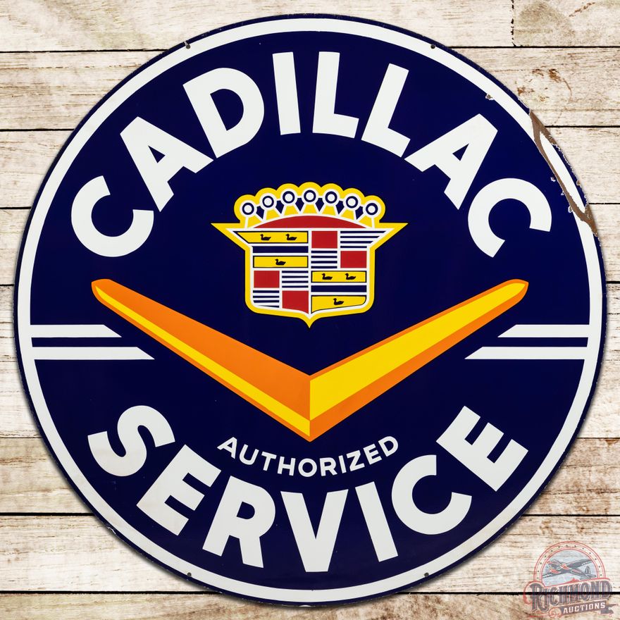 5' Cadillac Authorized Service DSP Sign - 9 & 8.75