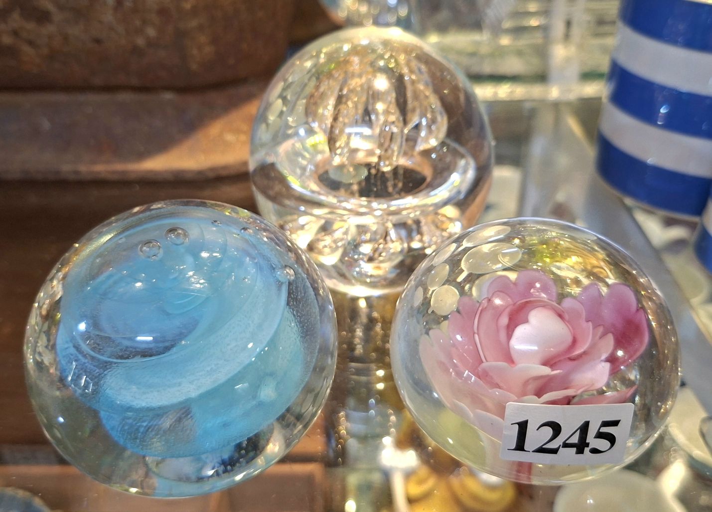 Three Art Glass Paperweights