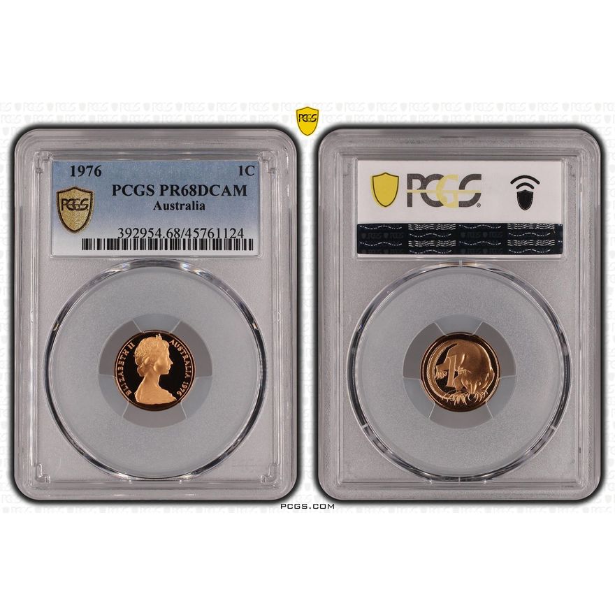 One Cent, 1976, PCGS PR 68DCAM