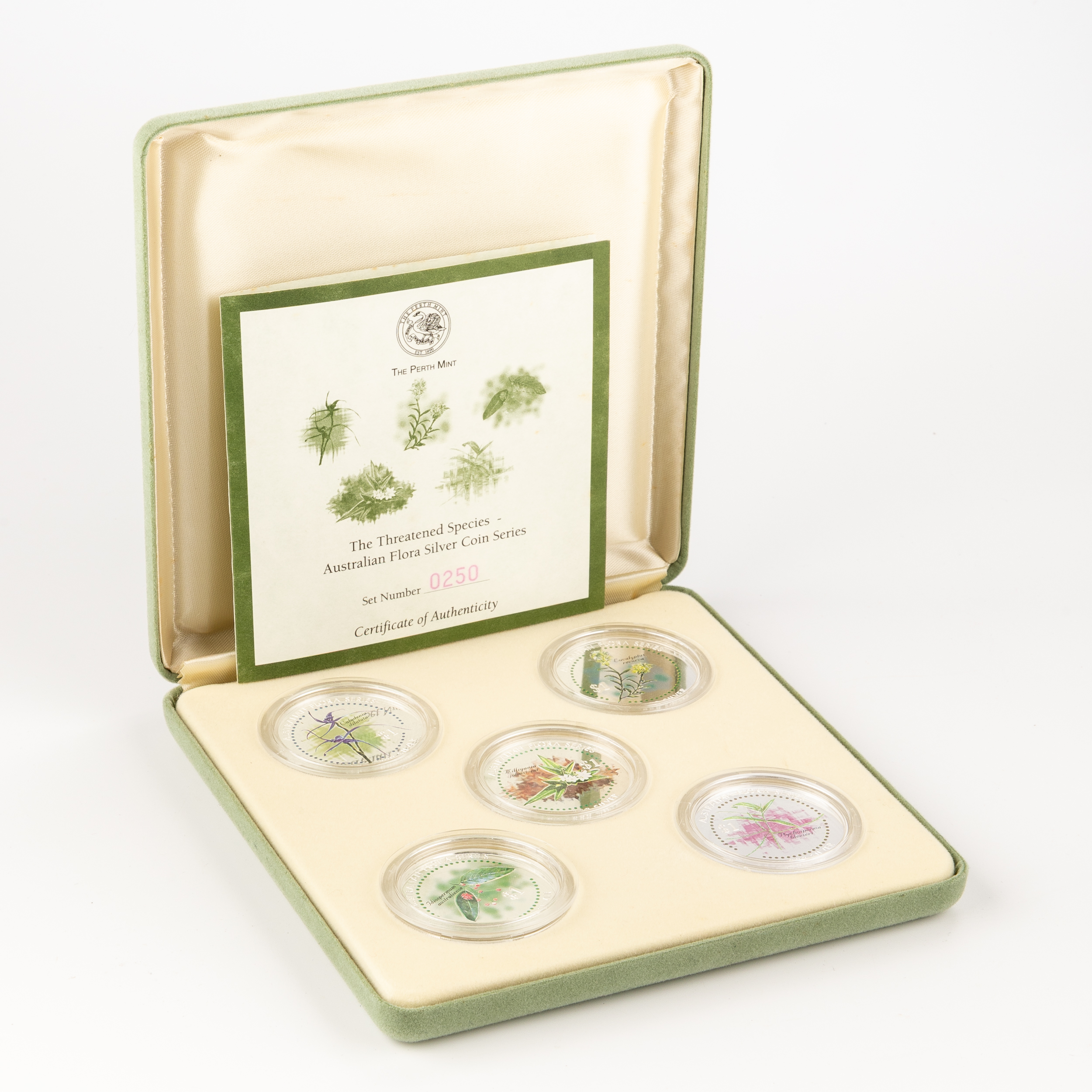 Elizabeth II, Peth Mint - Flora Silver Coin Series, One Dollar, 1999, FDC