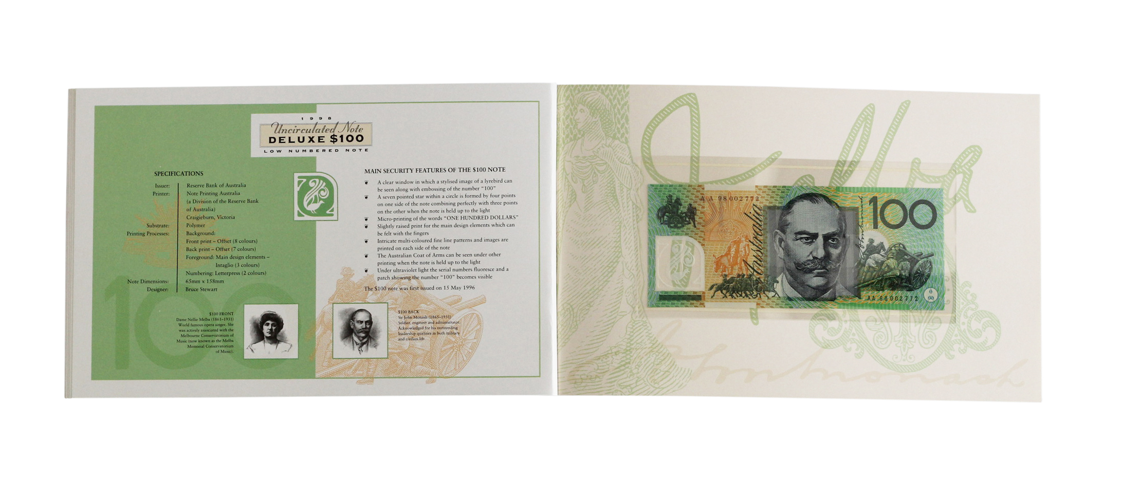 2099. · Collection, Deluxe Folder, 1998, UNC