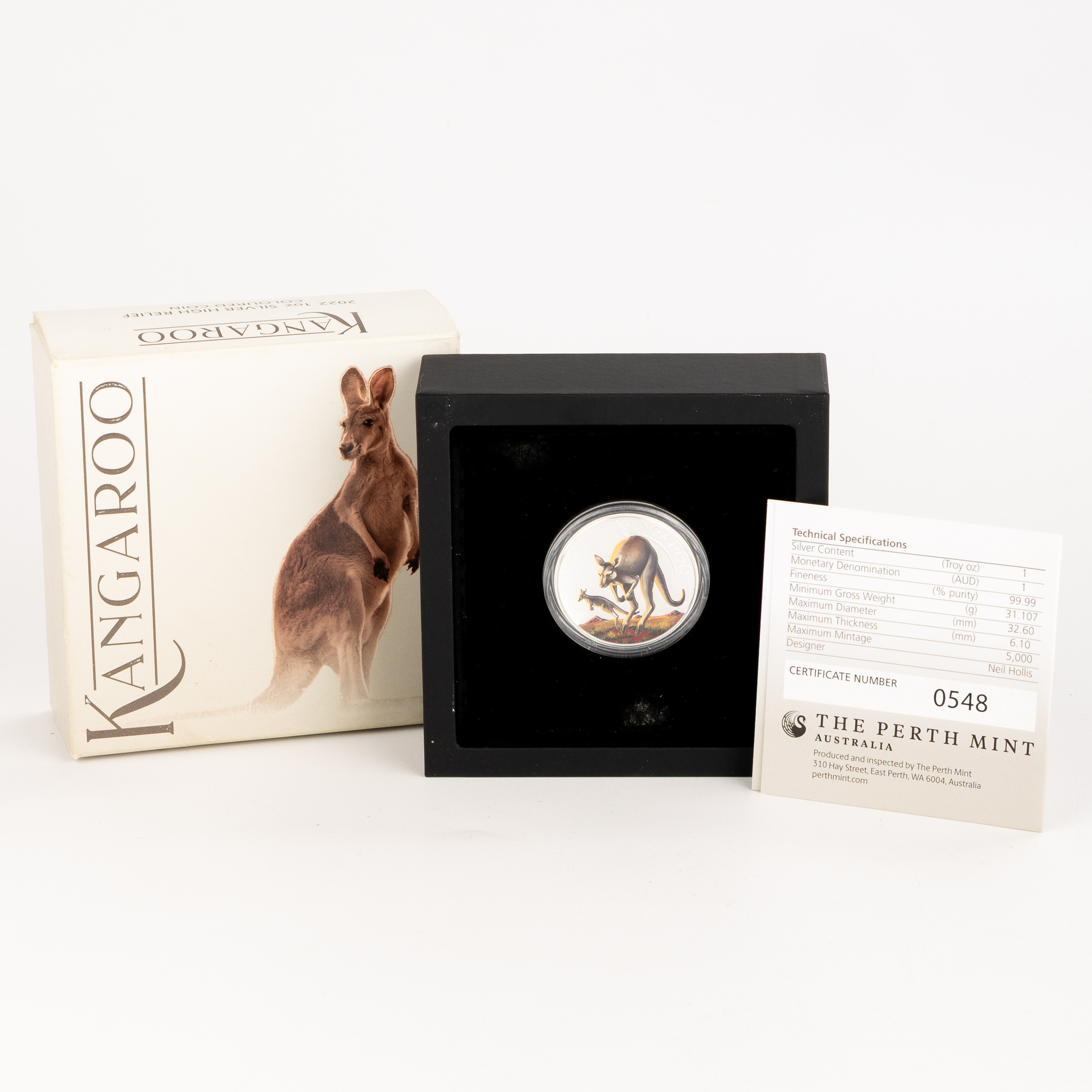 Elizabeth II, Perth Mint - Kangaroo, One Dollar, 2022-P, UNC