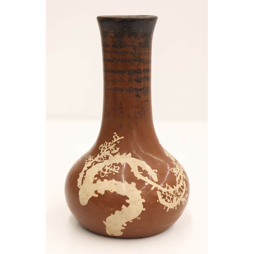 Chinese Inlaid Yixing Decorated Vase