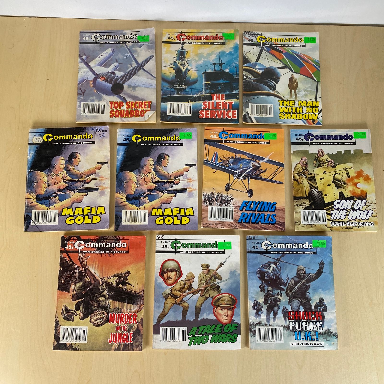 Commando War Comics Issues - 2674, 2675, 2676, 2679, 2679, 2680, 2685, 2686