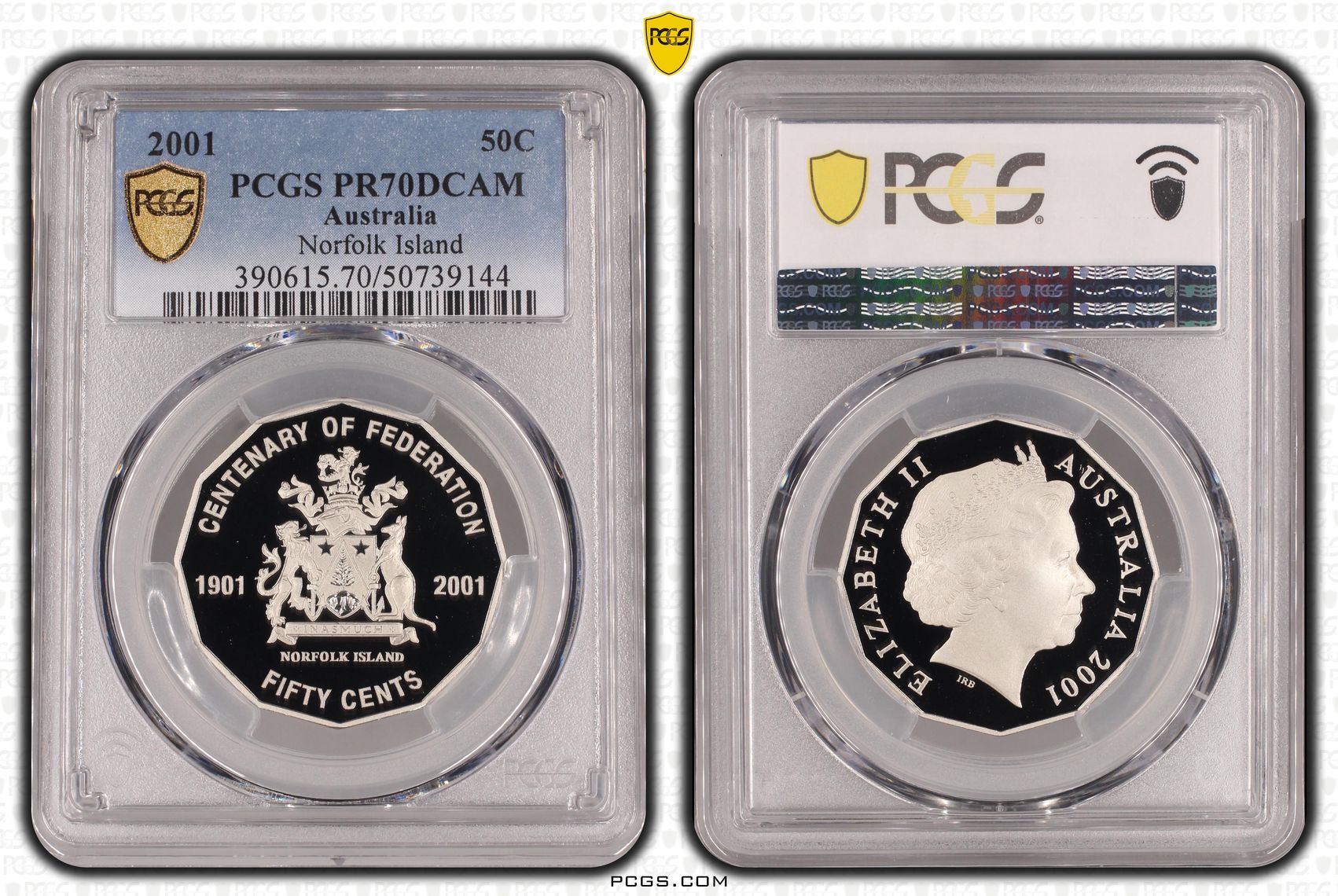 Norfolk Island, Fifty Cent, 2001, PCGS PR70DCAM