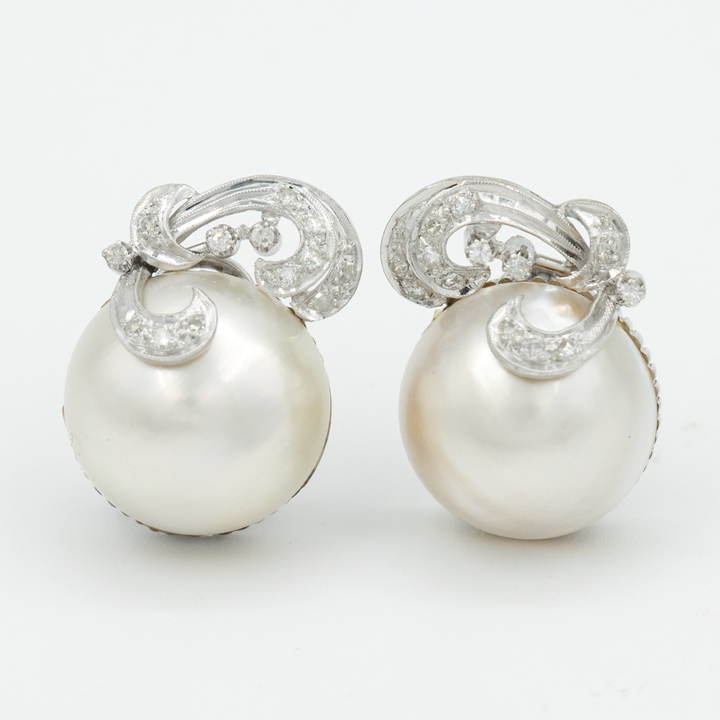 Aretes de medias perlas