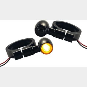 LIUJJYH UNIVERSAL MOTORCYCLE FRONT FORK TURN SIGNALS LED LIGHTS 41MM MOUNTING HOLES INDICATORS COMPATIBLE WITH HARLEY DYNA ROAD KI