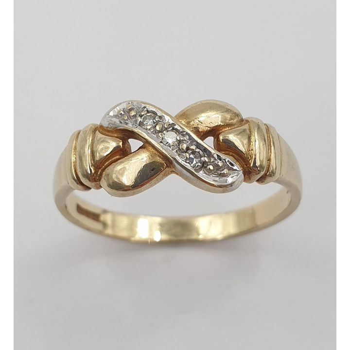9ct Y/G Diamond Ring