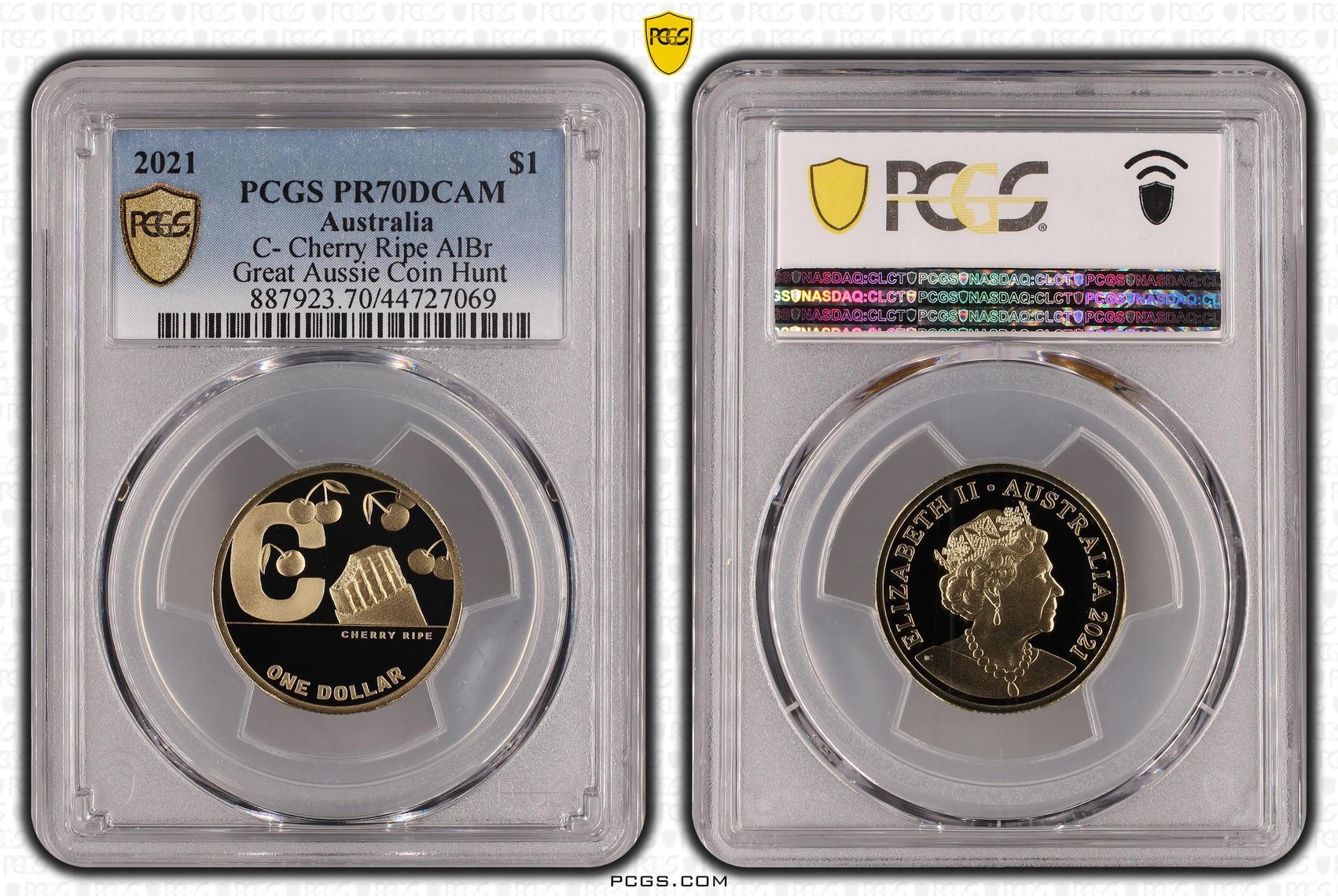 2021 Australia One Dollar, $1 C- Cherry Ripe AlBr PCGS - PR70DCAM POP 17/0 -069
