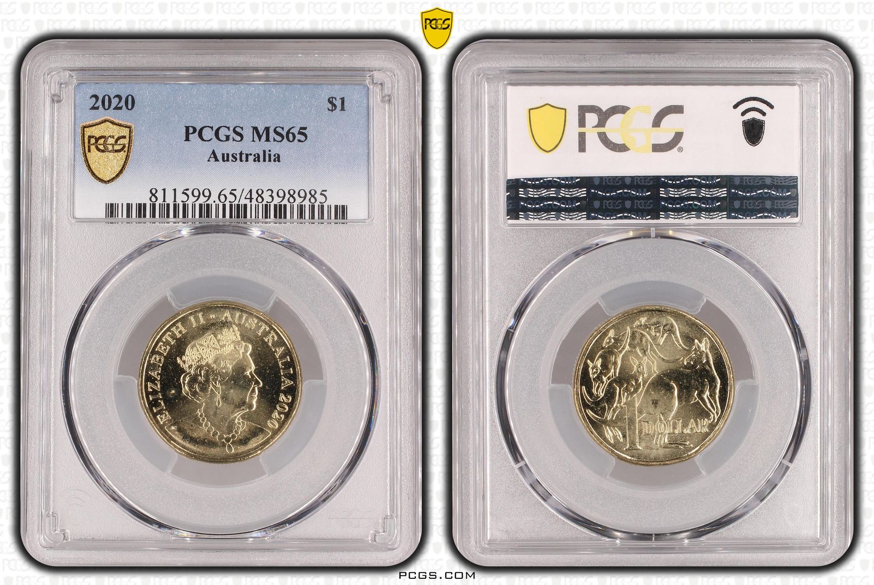 Elizabeth II, One Dollar, 2020, PCGS MS65