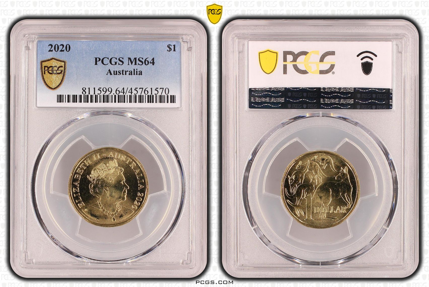 One Dollar, 2020, PCGS MS 64