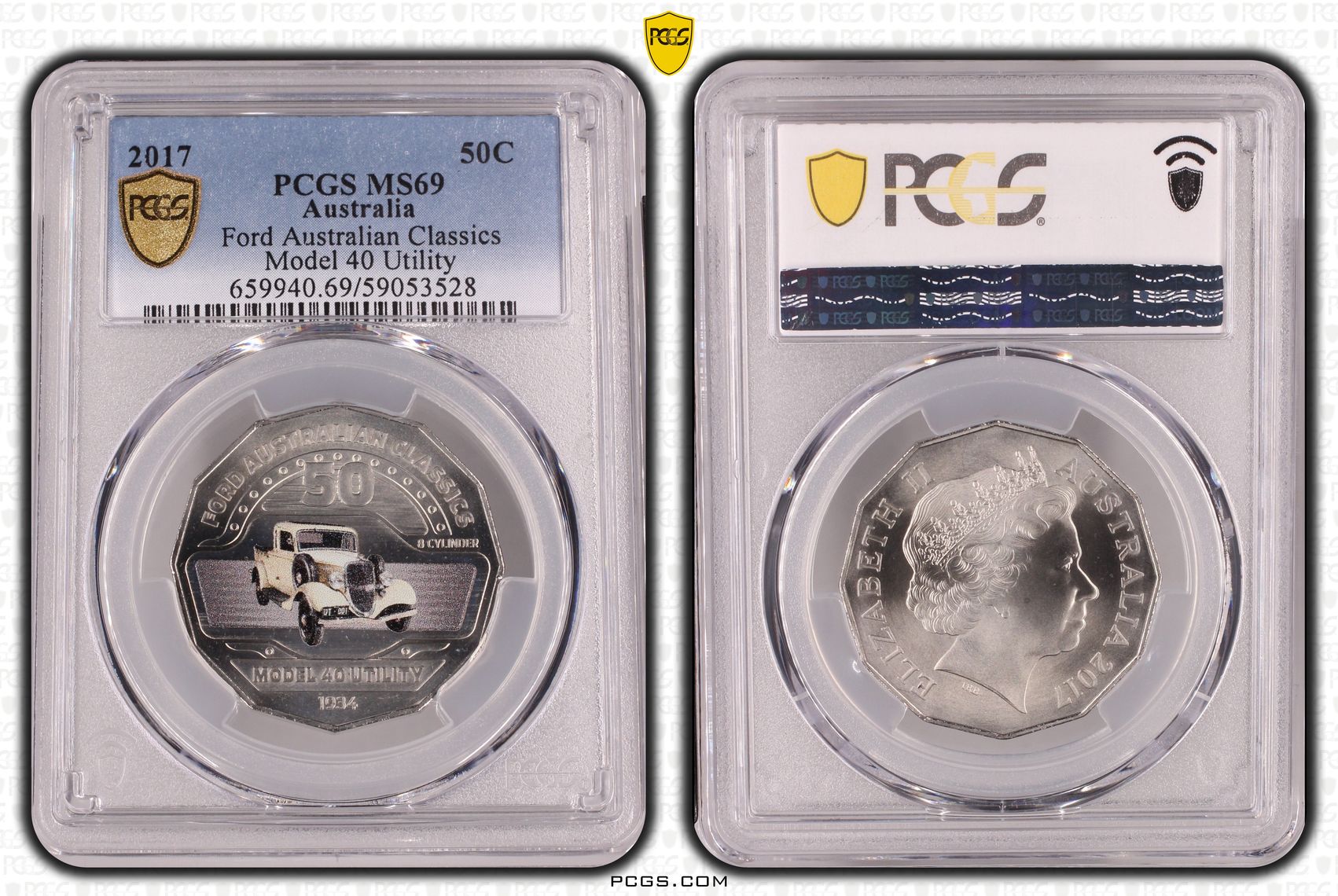 Ford Australian Classics - Model 40 Utility, Fifty Cent, 2017, PCGS MS69