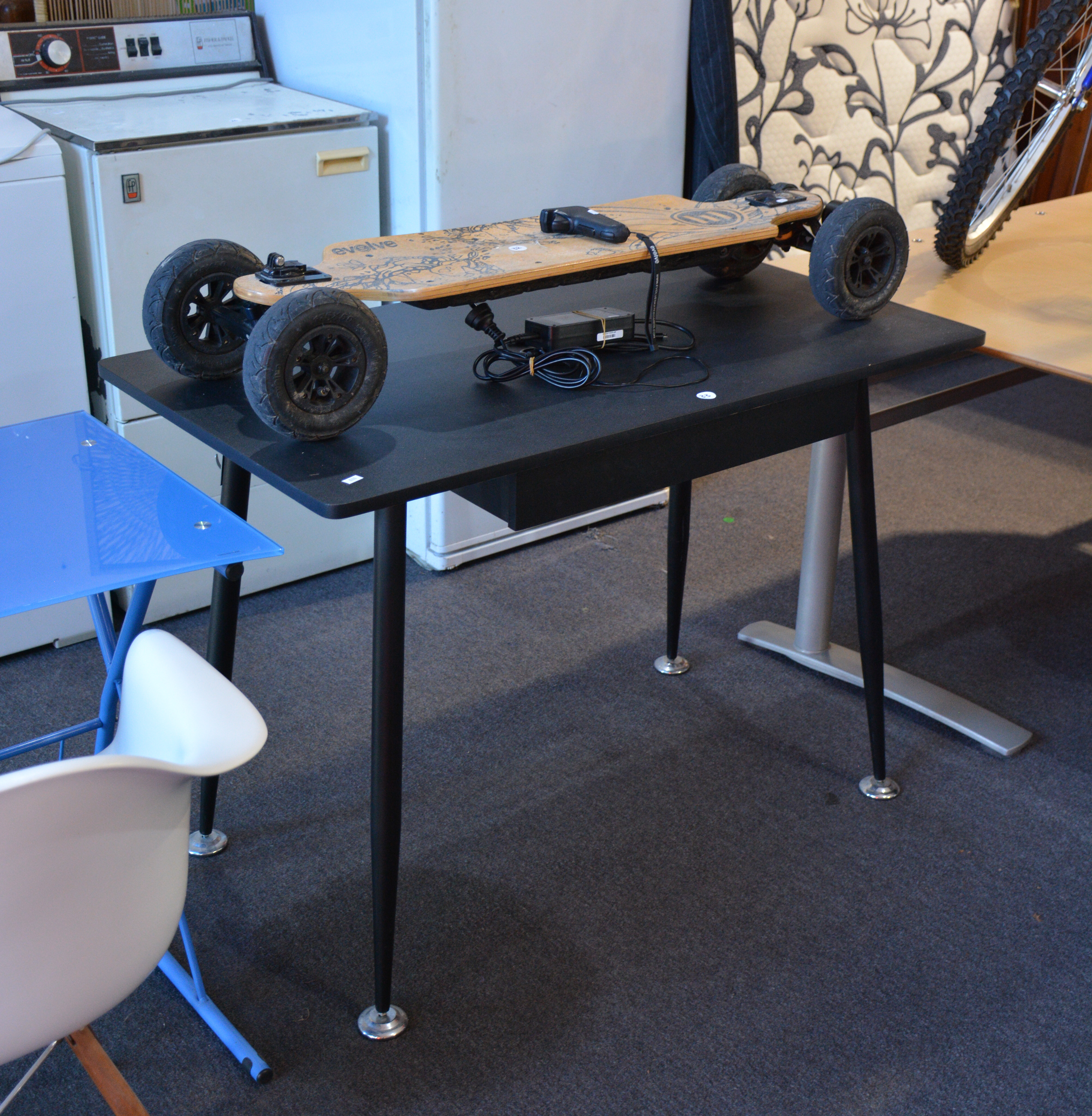 Modern Black Student Desk — sold at auction in New Zealand for $10