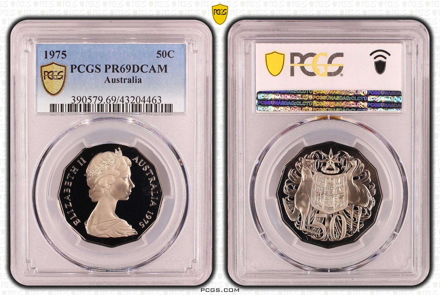 Fifty Cent, 1975, PCGS PR69DCAM