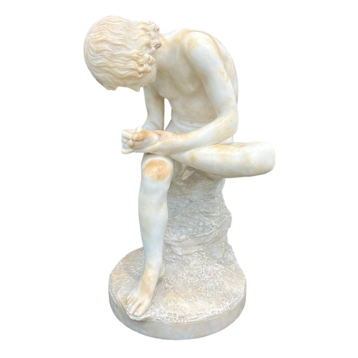 Grand Tour ''Boy with Thorn'' Alabaster Sculpture