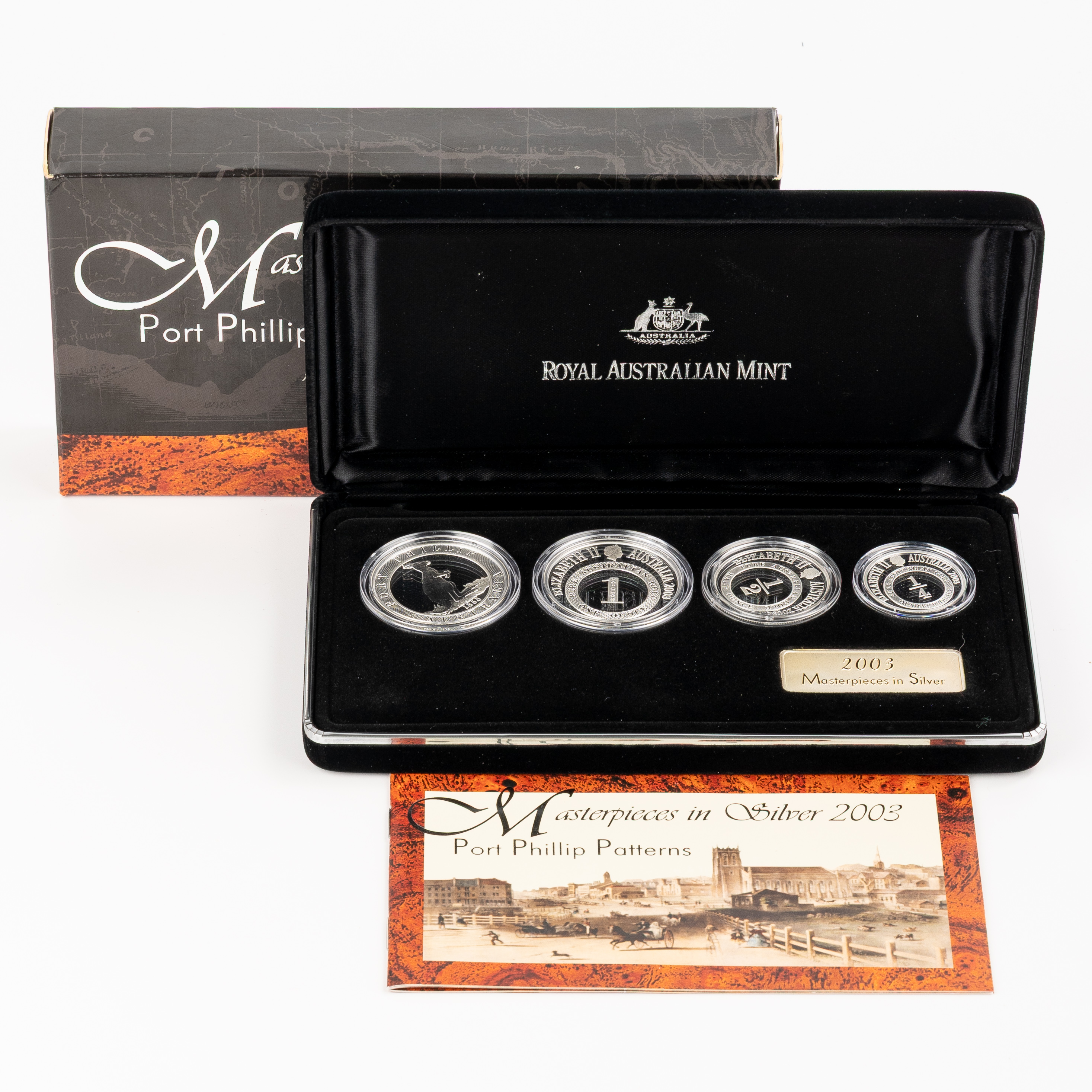 Masterpieces in Silver - Port Phillip Patterns, One Dollar - Ten Dollars, 2003, UNC