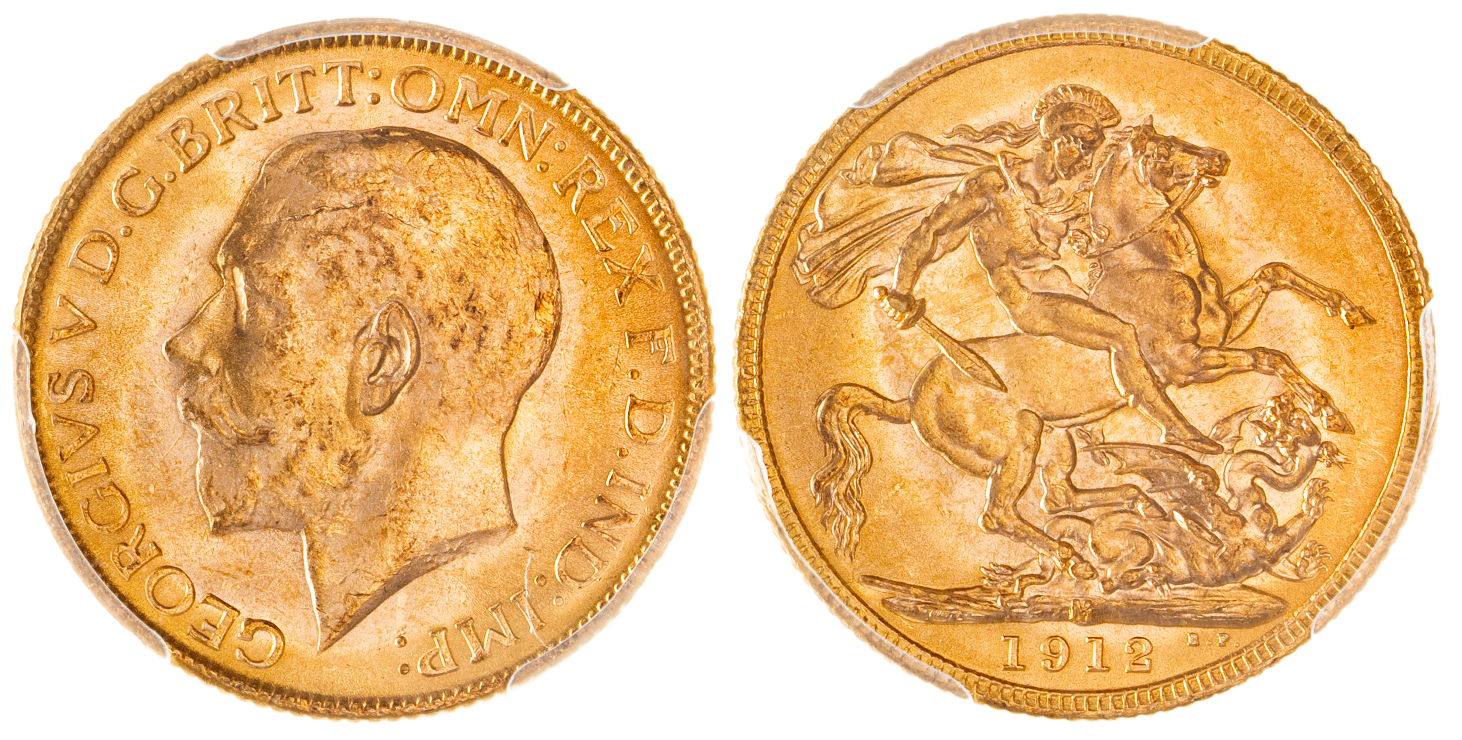 George V, Sovereign, 1912-M, PCGS MS 64