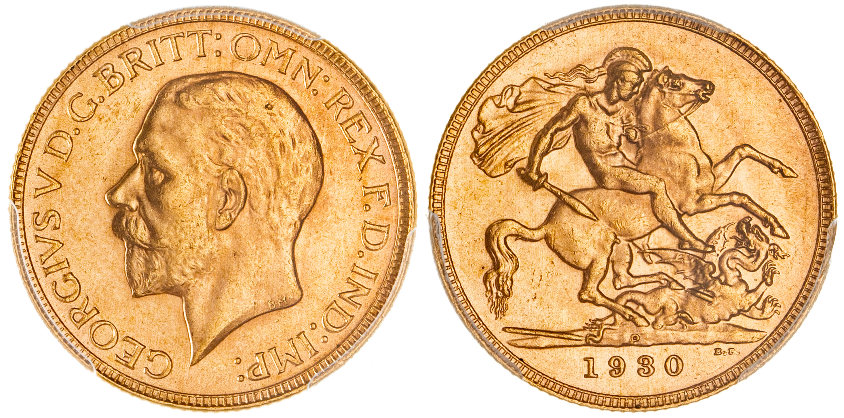 George V, Sovereign, 1930-P, PCGS MS 63
