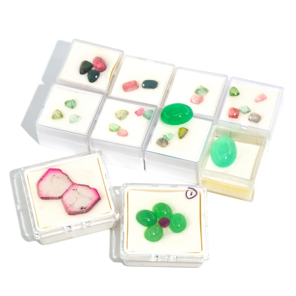 133 · 55+ Carat Estate Parcel of Mixed Tourmaline, Chrysoprase, and Ruby
