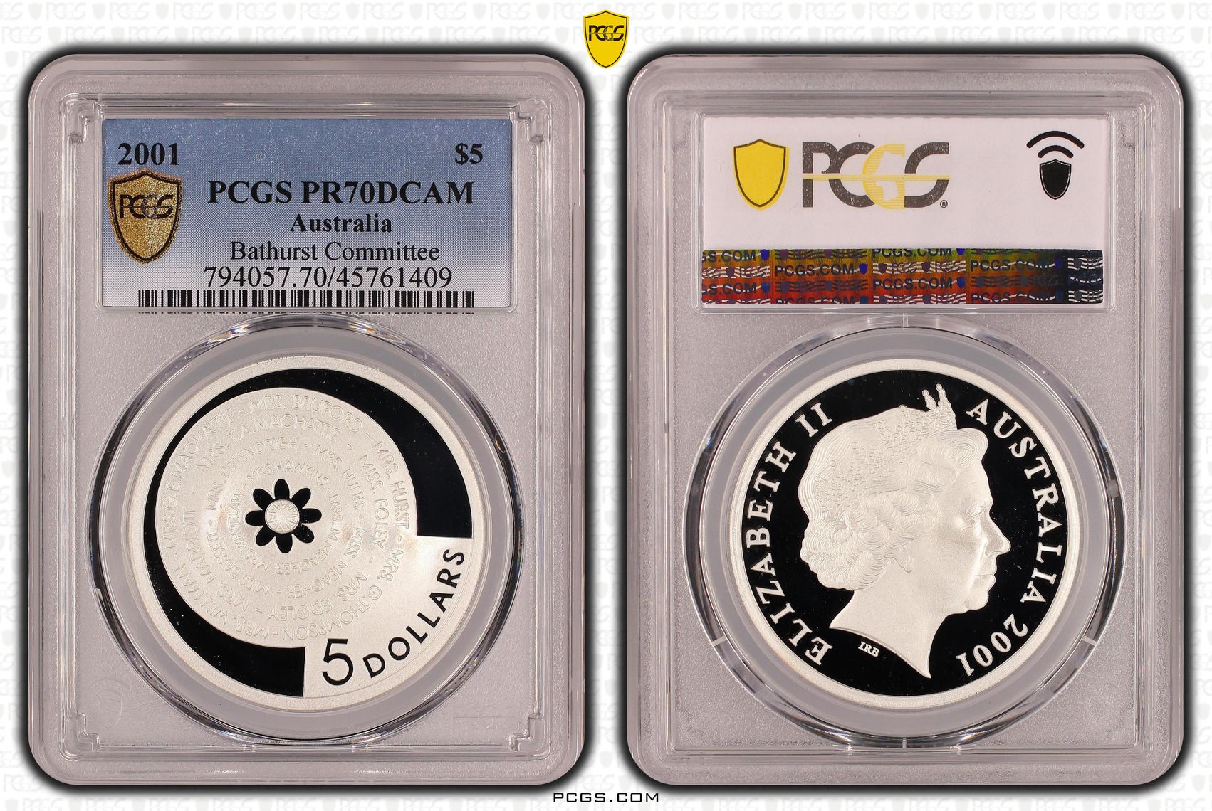 Elizabeth II, Bathurst Committee, POP 3/0, Five Dollar, 2001, PCGS PR70DCAM